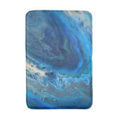 Blue Marble Agate Texture Fluid Art Badematte (Vorderseite Vertikal)