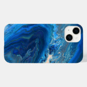 Blue Marble Agate Texture Fluid Art Case-Mate iPhone Hülle (Rückseite (Horizontal))