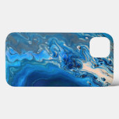 Blue Marble Agate Texture Fluid Art Case-Mate iPhone Hülle (Rückseite (Horizontal))
