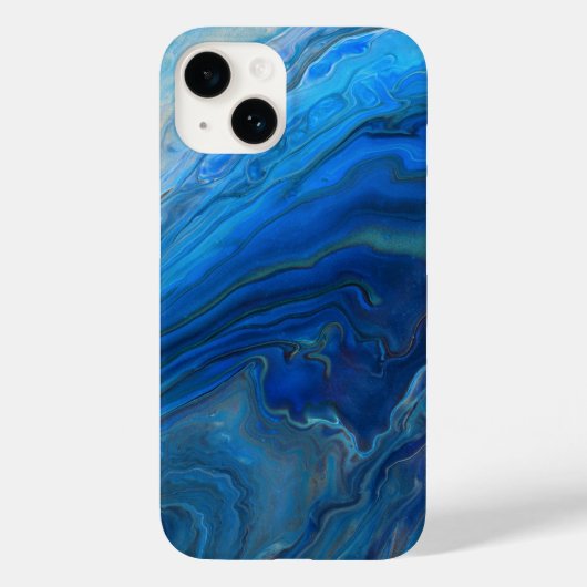 Blue Marble Agate Texture Fluid Art Case-Mate iPhone Hülle (Rückseite)