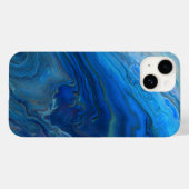 Blue Marble Agate Texture Fluid Art Case-Mate iPhone Hülle (Rückseite (Horizontal))