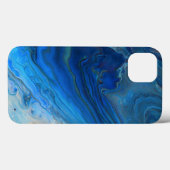Blue Marble Agate Texture Fluid Art Case-Mate iPhone Hülle (Rückseite (Horizontal))