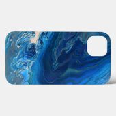 Blue Marble Agate Texture Fluid Art Case-Mate iPhone Hülle (Rückseite (Horizontal))