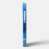 Blue Marble Agate Texture Fluid Art Case-Mate iPhone Hülle (Rückseite / Links)