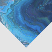 Blue Marble Agate Texture Fluid Art Seidenpapier (Ausschnitt)