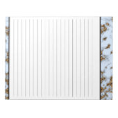 Blue-Marble Baby mit Gold Inlay Lined 8.5x11 Notizblock (Vorderseite)