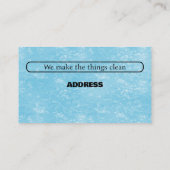 Blue Marble Cleaning Service Visitenkarte (Rückseite)
