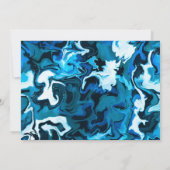 Blue Marble Custom FOTO Bar Bat Mitzvah Einladung (Rückseite)