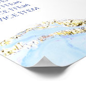 Blue Marble Design Preis List Poster (Ecke)