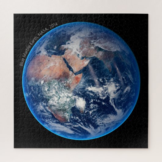 Blue Marble Earth, Satellitenbild 2014 Puzzle (Vertikal)