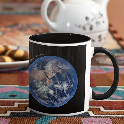 Blue Marble Earth, Satellitenbild 2014 Tasse