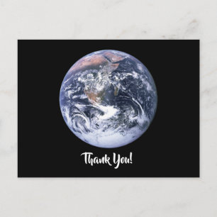 Blue Marble Earth Vielen Dank Postkarte