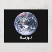 Blue Marble Earth Vielen Dank Postkarte (Vorderseite)