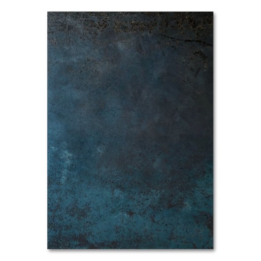 Blue Marble Elegant Wedding Tischnummer (Rückseite)