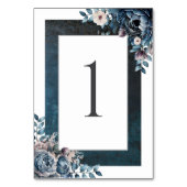 Blue Marble Elegant Wedding Tischnummer (Vorderseite)