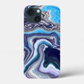 Blue Marble Fluid Art Case-Mate iPhone Hülle (Rückseite)