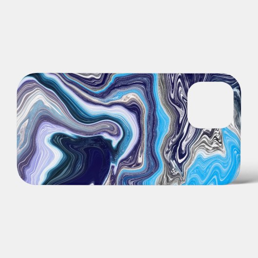 Blue Marble Fluid Art Case-Mate iPhone Hülle (Rückseite (Horizontal))