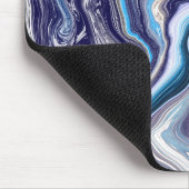 Blue Marble Fluid Art Mousepad (Ecke)