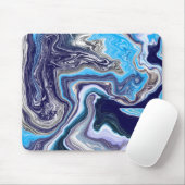 Blue Marble Fluid Art Mousepad (Mit Mouse)