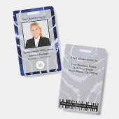 Blue Marble Gefärbte Krawatte Business Mitarbeiter Ausweis (Vorder- & Rückseite)