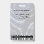 Blue Marble Gefärbte Krawatte Business Mitarbeiter Ausweis (Rückseite)