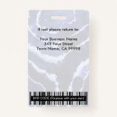 Blue Marble Gefärbte Krawatte Business Mitarbeiter Ausweis (Rückseite)