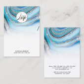 Blue Marble Logo Necklace Bracelet Display Card Visitenkarte (Vorne/Hinten)