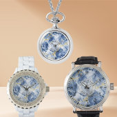 Blue Marble Men Watch mit arabischen Zahlen Armbanduhr