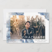 Blue Marble Ombre Abschluss Ankündigung (Vorderseite)