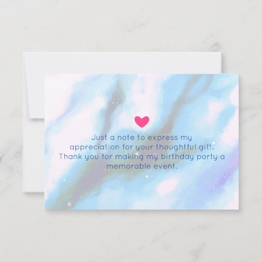 Blue Marble Outer Space Abstraktes Party Vielen Da Einladung (Rückseite)