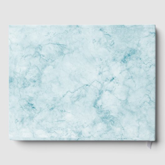 Blue Marble Personalisiert Baby Boy Shower Gästebu Gästebuch (Rückseite)