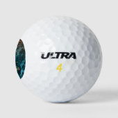 Blue Marble Rose Gold Glitzer Mongram personalisie Golfball (Logo)