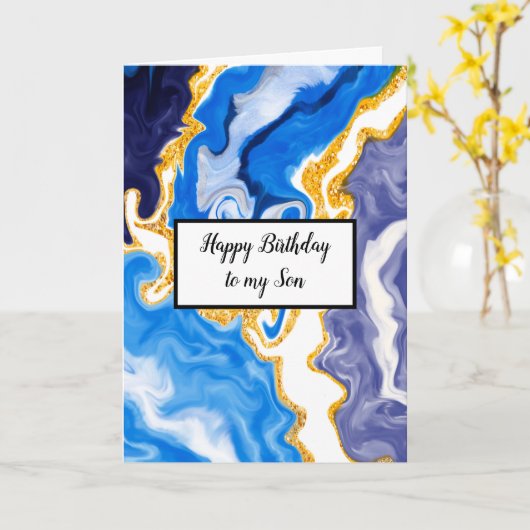 Blue Marble Son's Birthday Karte (Gelbe Blume)