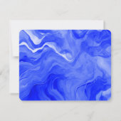 Blue Marble Star David Custom Bar Bat Mitzvah RSVP Karte (Rückseite)