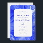 Blue Marble Star von David Custom Bar Bat Mitzvah Einladung<br><div class="desc">Perfekte Karte, um eine Fledermausmitzvah, Bar mitzvah oder andere jüdische Feier anzukündigen! Handgemachte abstrakte Kunst für Sie auf der Vorder- und Rückseite! Vollständig anpassbar! Klicken Sie auf "Personalisieren" oben, um den Text zu bearbeiten. Klicken Sie auf "Bearbeiten mit dem Design-Tool", um die Schriftart, Farben und Platzierungen anzupassen und das Design...</div>