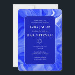 Blue Marble Star von David Custom Bar Bat Mitzvah Einladung<br><div class="desc">Perfekte Karte, um eine Fledermausmitzvah, Bar mitzvah oder andere jüdische Feier anzukündigen! Handgemachte abstrakte Kunst für Sie auf der Vorder- und Rückseite! Vollständig anpassbar! Klicken Sie auf "Personalisieren" oben, um den Text zu bearbeiten. Klicken Sie auf "Bearbeiten mit dem Design-Tool", um die Schriftart, Farben und Platzierungen anzupassen und das Design...</div>