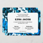 Blue Marble Star von David Custom Bar Bat Mitzvah Einladung (Vorne/Hinten)