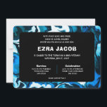 Blue Marble Star von David Custom Bar Bat Mitzvah Einladung<br><div class="desc">Perfekte Karte, um eine Fledermausmitzvah, Bar mitzvah oder andere jüdische Feier anzukündigen! Handgemachte abstrakte Kunst für Sie auf der Vorder- und Rückseite! Vollständig anpassbar! Klicken Sie auf "Personalisieren" oben, um den Text zu bearbeiten. Klicken Sie auf "Bearbeiten mit dem Design-Tool", um die Schriftart, Farben und Platzierungen anzupassen und das Design...</div>