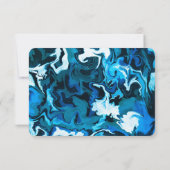 Blue Marble Star von David Custom Bar Bat Mitzvah RSVP Karte (Rückseite)