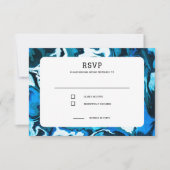 Blue Marble Star von David Custom Bar Bat Mitzvah RSVP Karte (Vorderseite)