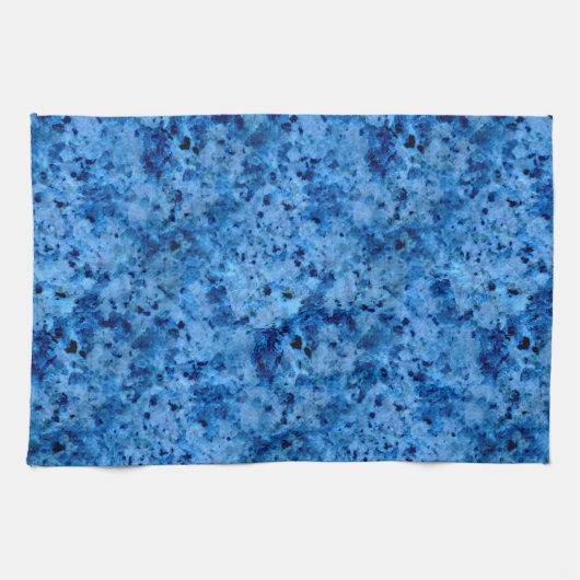 Blue Marble Stone Gemustert dekorative Küche Geschirrtuch (Horizontal)