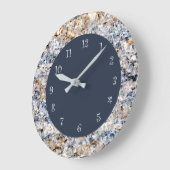 Blue Marble Stone Kitchen Clocks Große Wanduhr (Winkel)