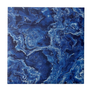 Blue Marble Stone Moderne Elegant Stilvoll Fliese