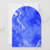 Blue Marble Wirbel Star David Bar Bat Mitzvah Arch Einladung (Rückseite)