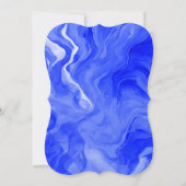 Blue Marble Wirbel Star von David Bar Bat Mitzvah Einladung (Rückseite)