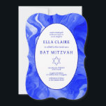 Blue Marble Wirbel Star von David Bar Bat Mitzvah Einladung<br><div class="desc">Perfekte Karte, um eine Fledermausmitzvah, Bar mitzvah oder andere jüdische Feier anzukündigen! Handgemachte Aquarelltücher für Sie auf der Vorder- und Rückseite! Vollständig anpassbar! Klicken Sie auf "Personalisieren" oben, um den Text zu bearbeiten. Klicken Sie auf "Bearbeiten mit dem Design-Tool", um die Schriftart, Farben und Platzierungen anzupassen und das Design auf...</div>