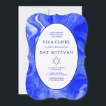 Blue Marble Wirbel Star von David Bar Bat Mitzvah Einladung<br><div class="desc">Perfekte Karte, um eine Fledermausmitzvah, Bar mitzvah oder andere jüdische Feier anzukündigen! Handgemachte Aquarelltücher für Sie auf der Vorder- und Rückseite! Vollständig anpassbar! Klicken Sie auf "Personalisieren" oben, um den Text zu bearbeiten. Klicken Sie auf "Bearbeiten mit dem Design-Tool", um die Schriftart, Farben und Platzierungen anzupassen und das Design auf...</div>