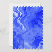 Blue Marble Wirbel Star von David Bar Bat Mitzvah Einladung (Rückseite)