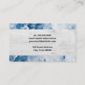 Blue Marble Wood Grain Visitenkarte (Rückseite)