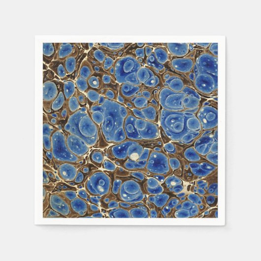 Blue Marbleized Serviette (Vorderseite)